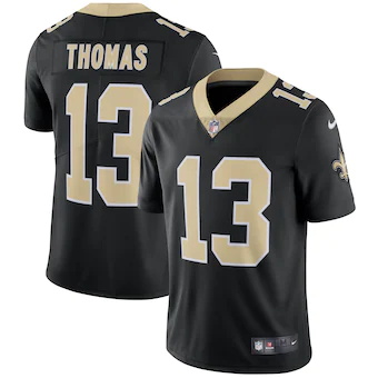 mens nike michael thomas black new orleans saints vapor unt